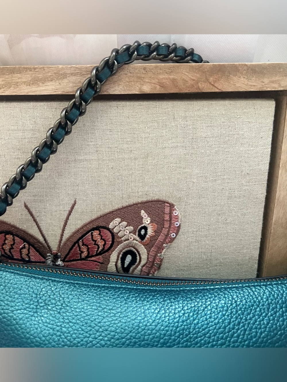 Coach Carrie metallic purse - Picture 3 of 15